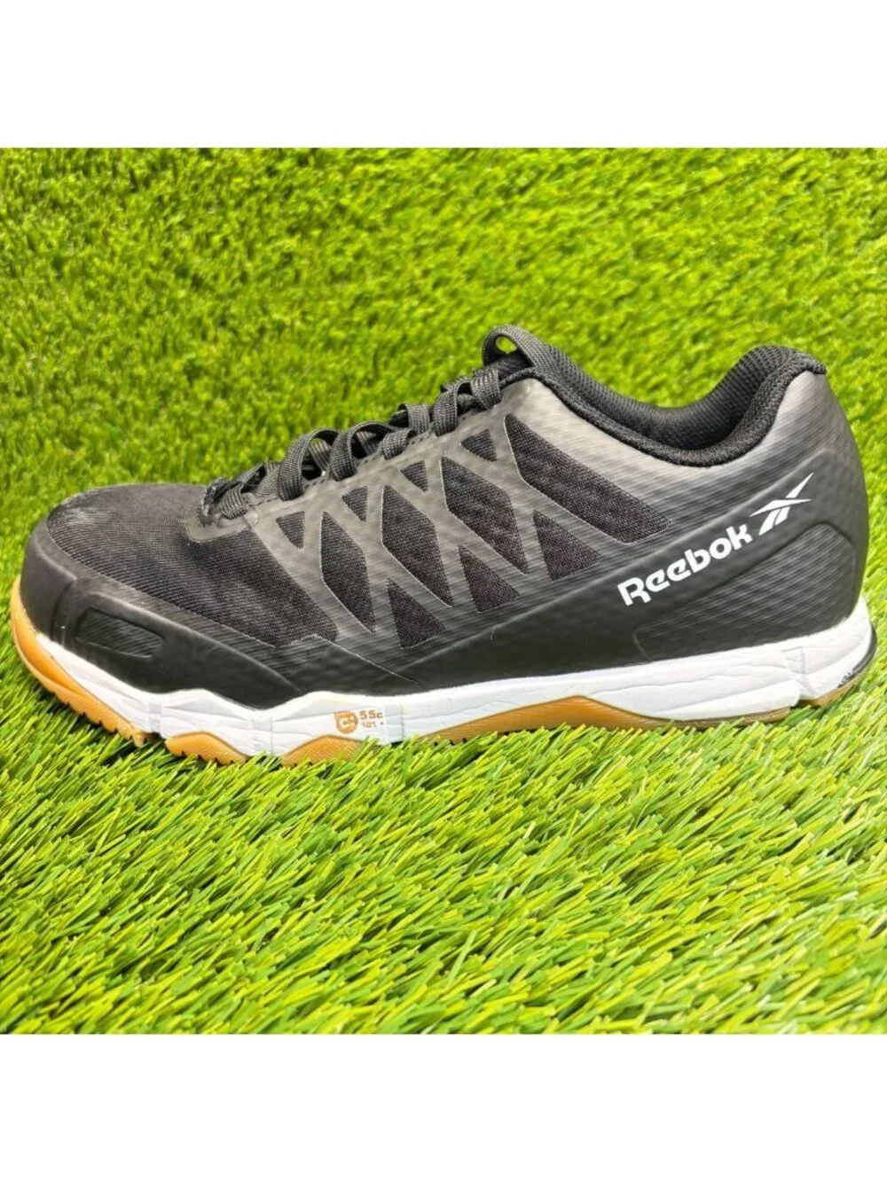 Reebok Speed TR Womens Size 7.5 Black White Gum Composite Toe Safety Work Shoes